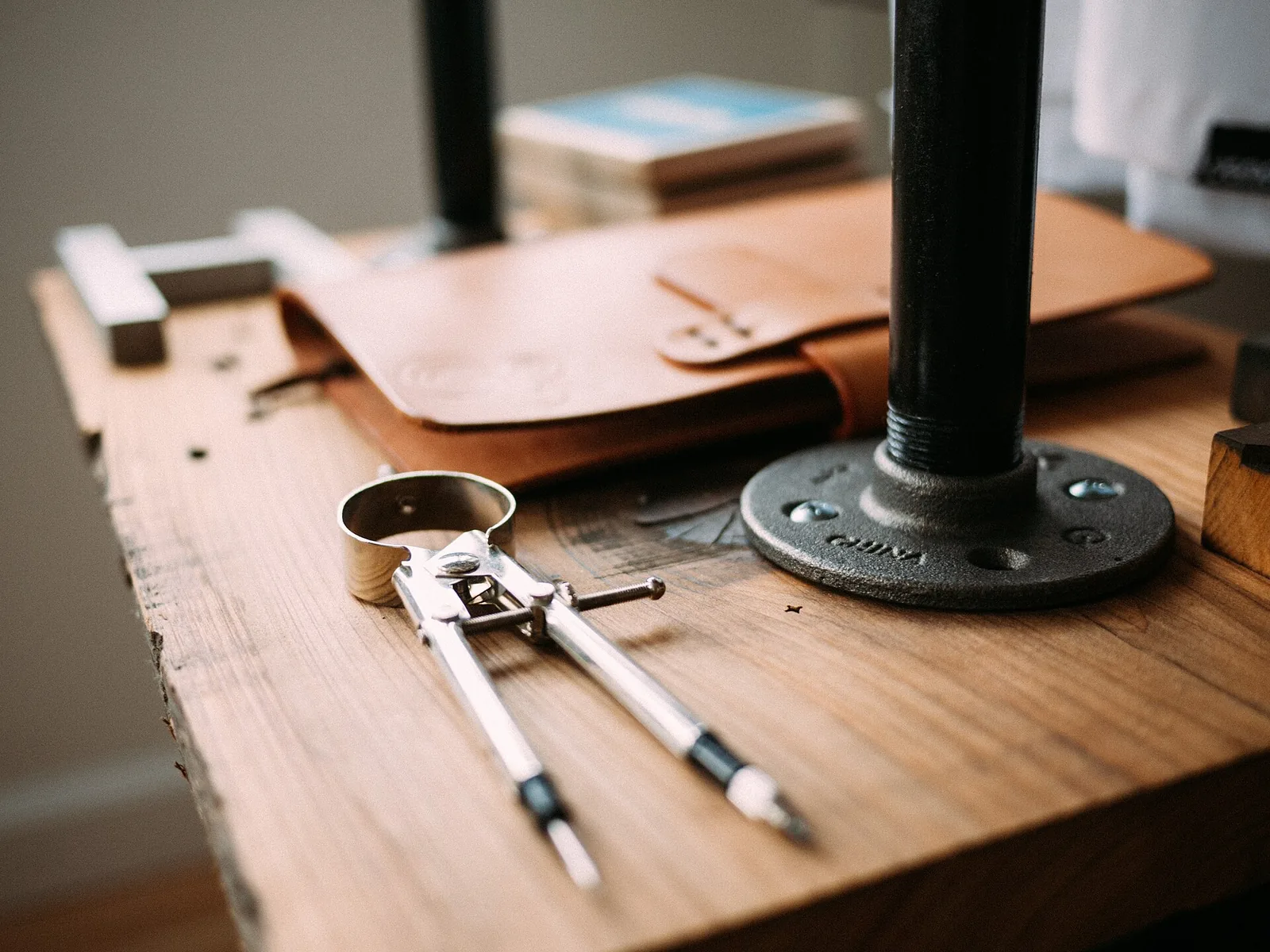 Hand tools on a workbench